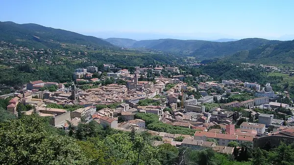 Vue de Privas, chef-lieu du département